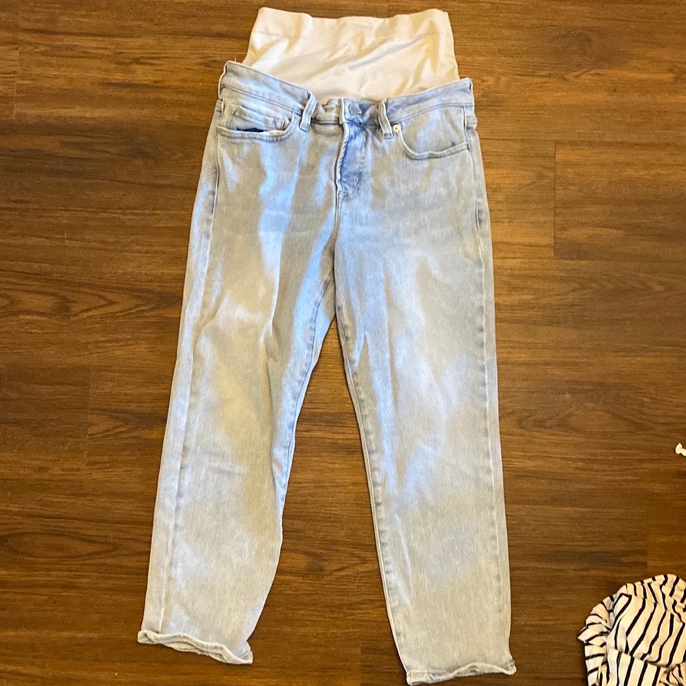 Blanqi Post Partum Straight Cropped Jeans